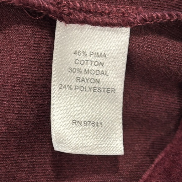 J. Jill Pure Jill Burgundy Velour Long Sleeve Shift Dress with Pockets - Picture 7 of 10